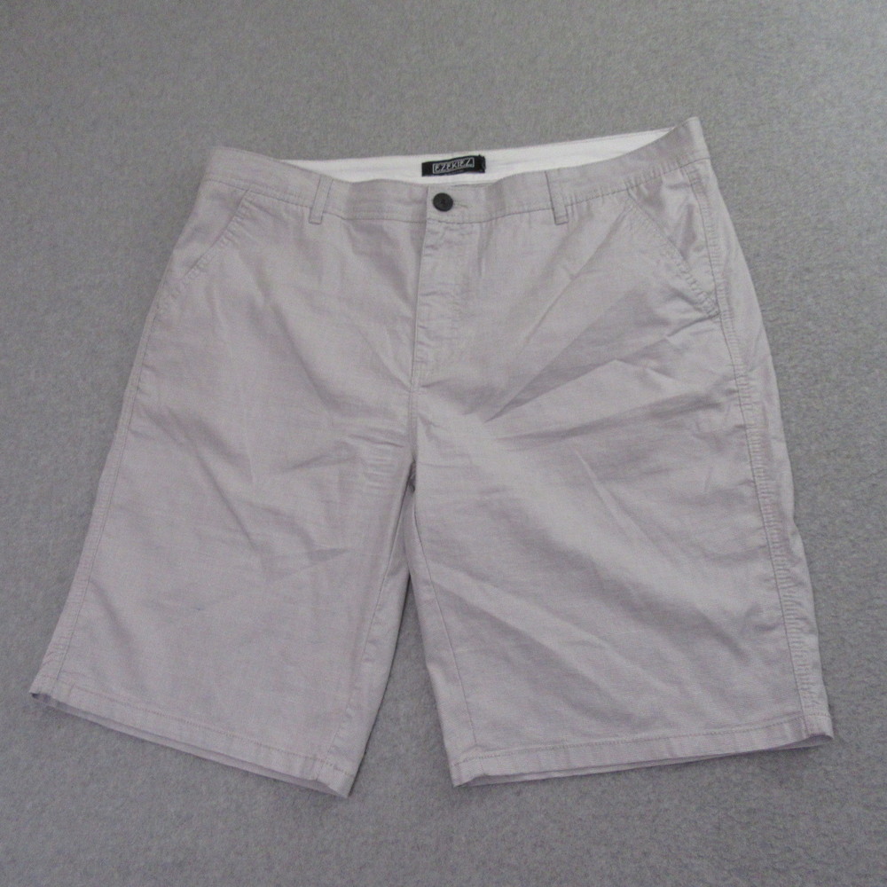 Ezekiel Mens Golf Shorts 40 x 11‎ Gray Stretch Flat Front Performance